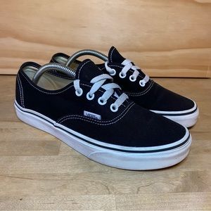 Vans Authentic Black White Women's Size 7.5 Athletic Shoe Skateboard Sneaker